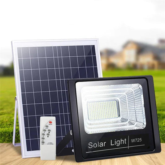 Proiector Solar 'JON SOLAR' 600W/400W/200W, lampa incarcare solara + panou solar